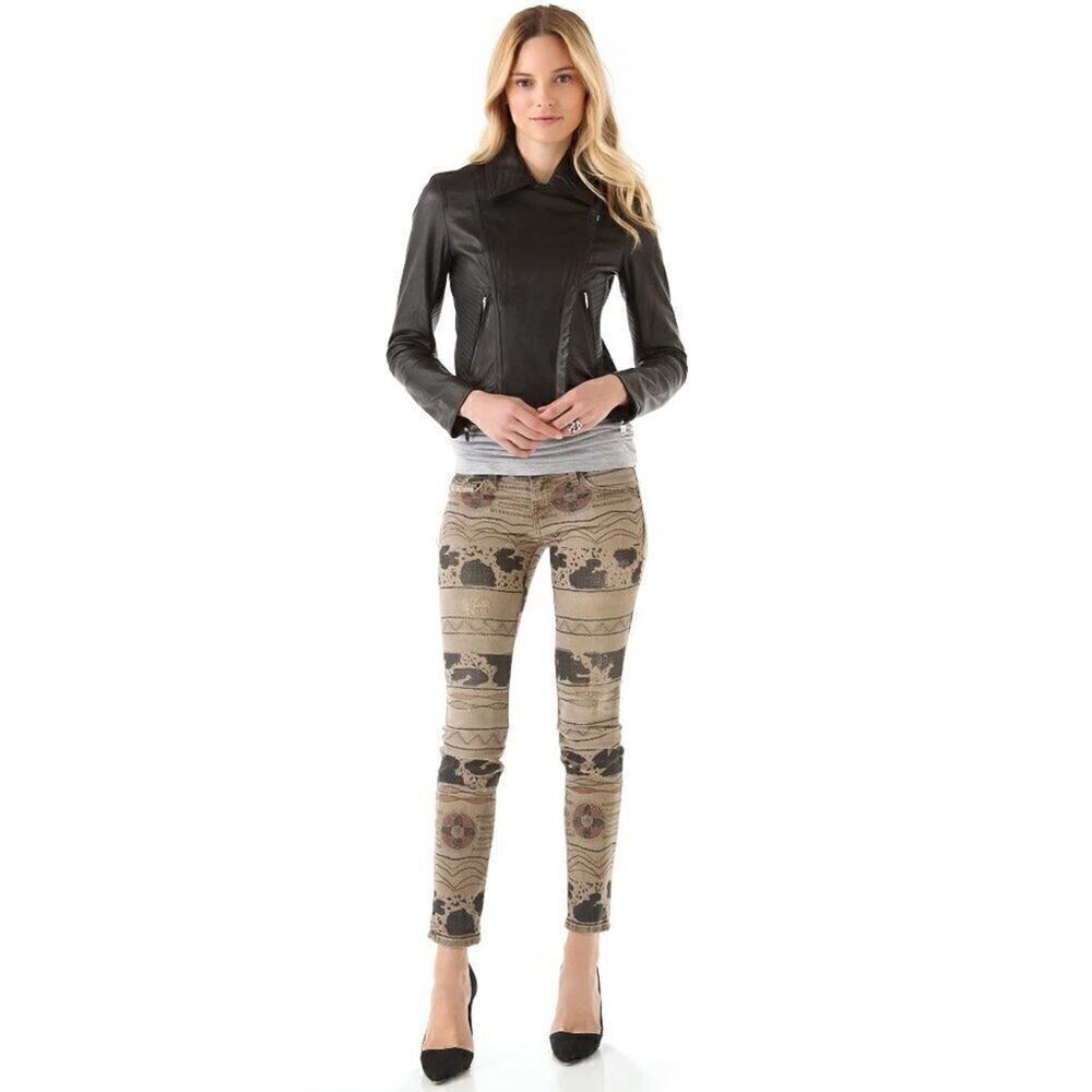 Current/Elliott The Ankle Skinny Vintage Tribal Destroy Jeans Size 26 NWOT $218